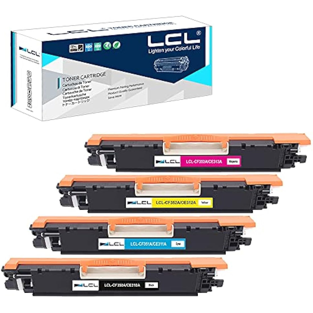 LCL 126A Remanufactured Toner Cartridge 4-Pack for HP LaserJet Pro CP1025