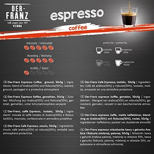 Der-Franz Whole Bean Coffee Variety Pack - 6 x 500g Gourmet Selection