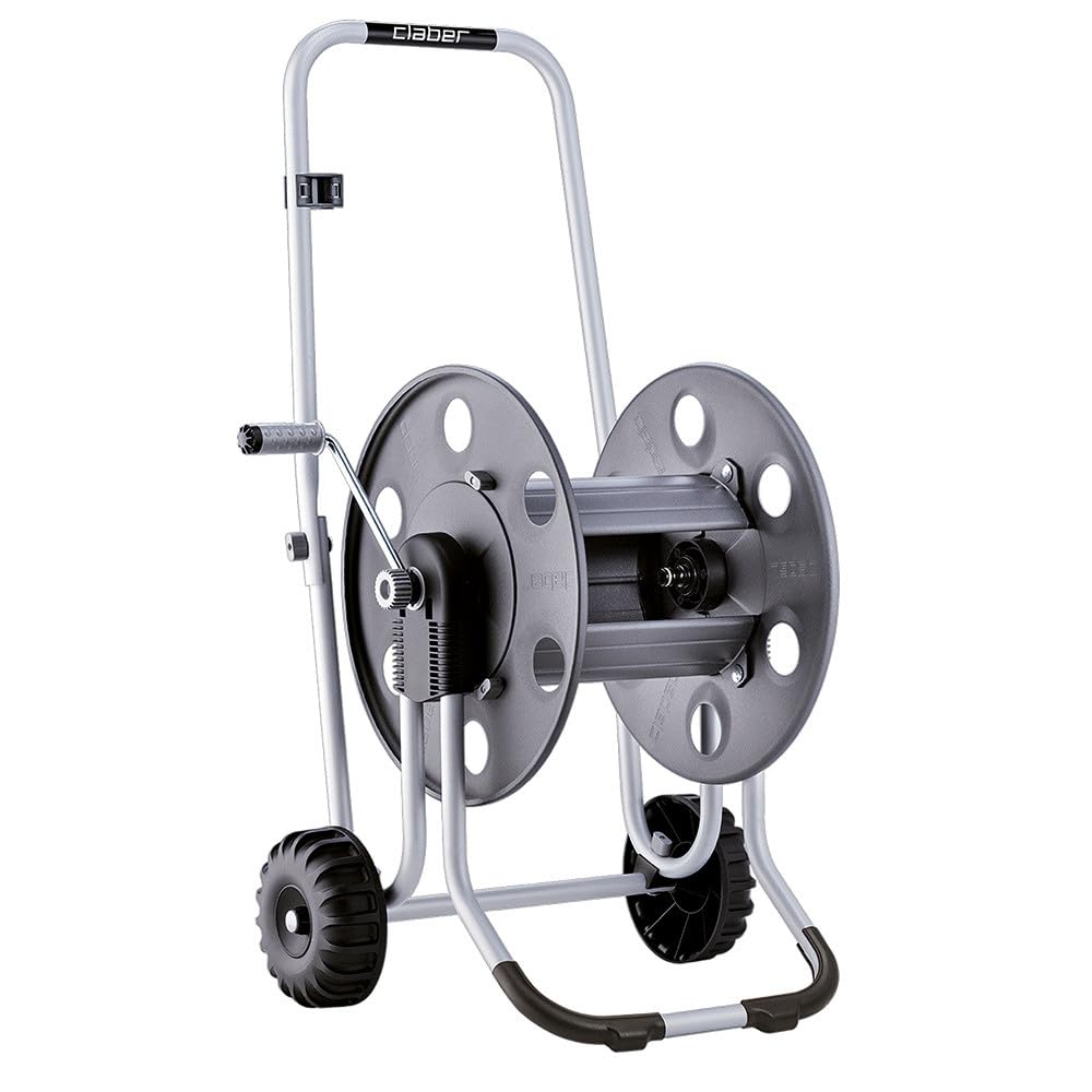 Claber 8891 Metal 60 Garden Hose Trolley – Durable All-Metal Cart