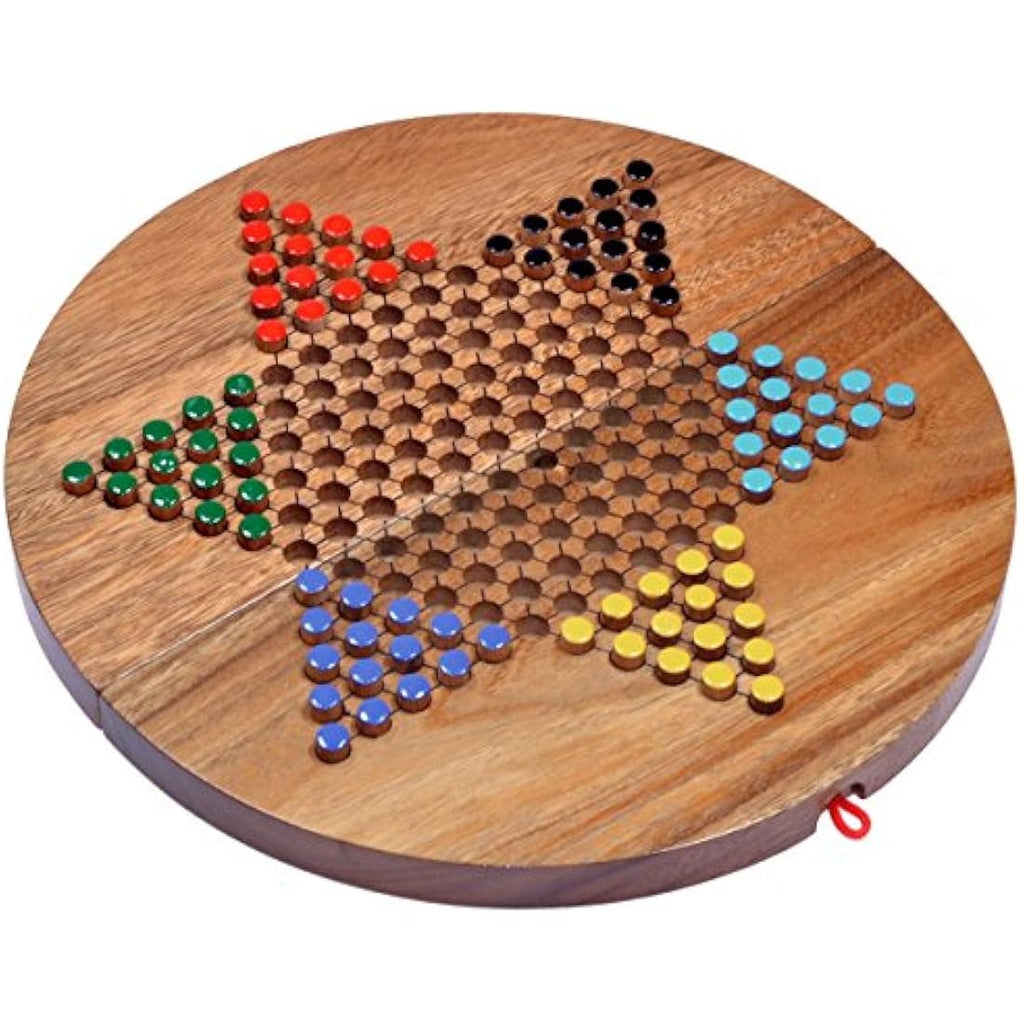 Stern Halma – Klappbares Chinese Checkers aus Samena-Holz