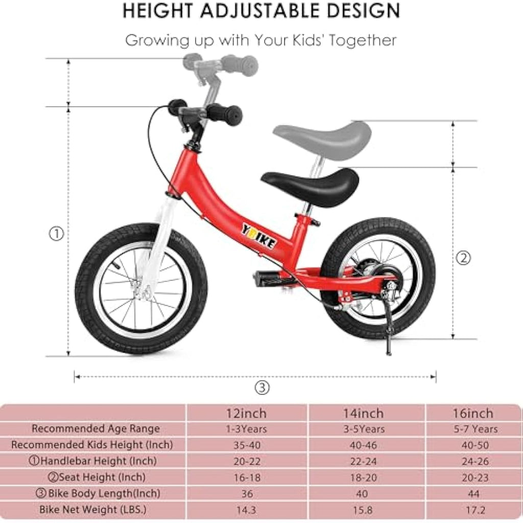 2-in-1 Kids Balance Bike with Pedals and Training Brake