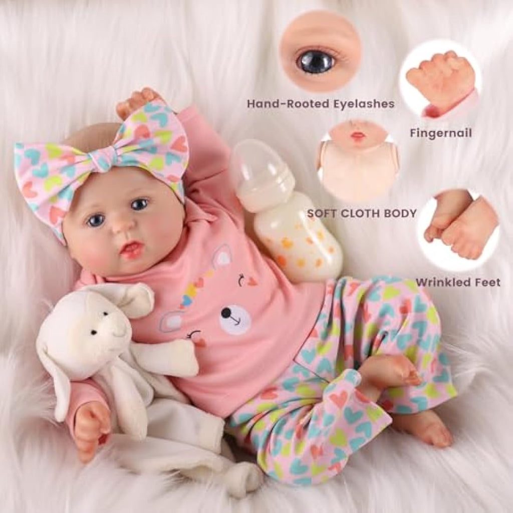 BABESIDE Bailyn 20-inch Realistic Reborn Baby Doll - Soft Vinyl Girl