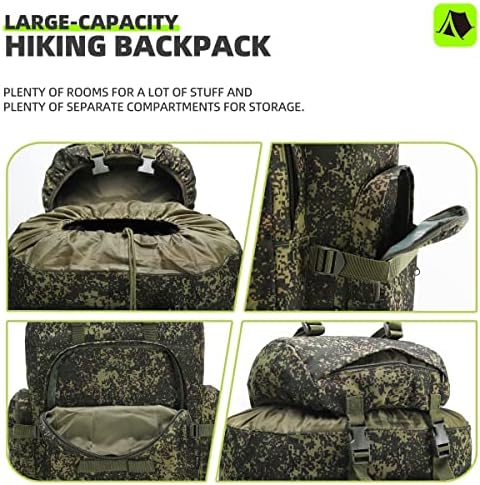 King'sGuard 100L Hiking Backpack – Heavy-Duty Men's Camping Rucksack