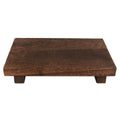 Dark Brown Wood Soap Tray – Rustic Wooden Sink Organizer