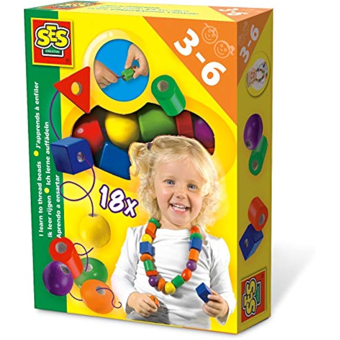 SES Creative I Learn to Thread Beads – Educational Fine Motor Toy