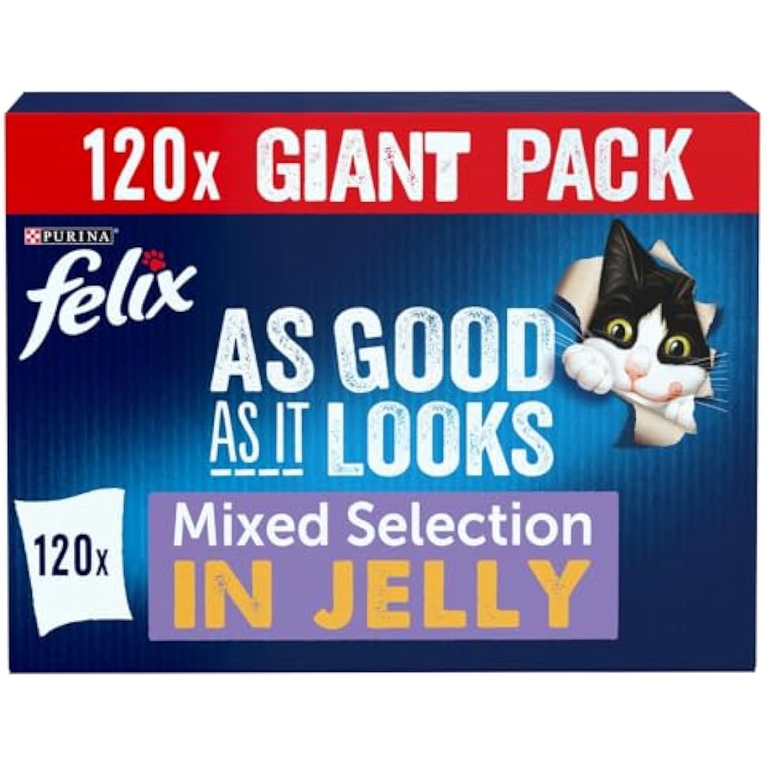 Felix As Good As It Looks Wet Cat Food Mixed Selection in Jelly 120x100g