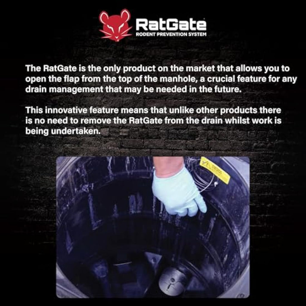 RatGate – 4" Stainless Steel Rat Flap for Drain Pipes