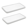 LoeJan Ceramic Bathroom Vanity Tray Set - 2 Pack Small Organizer Dishes