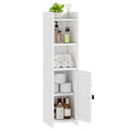 Lomojo Slim Bathroom Corner Storage Cabinet | White Freestanding Organizer