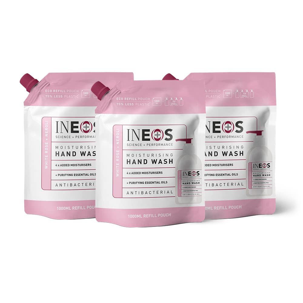 INEOS Moisturising Hand Soap Refill – White Rose & Neroli – 3 x 1L