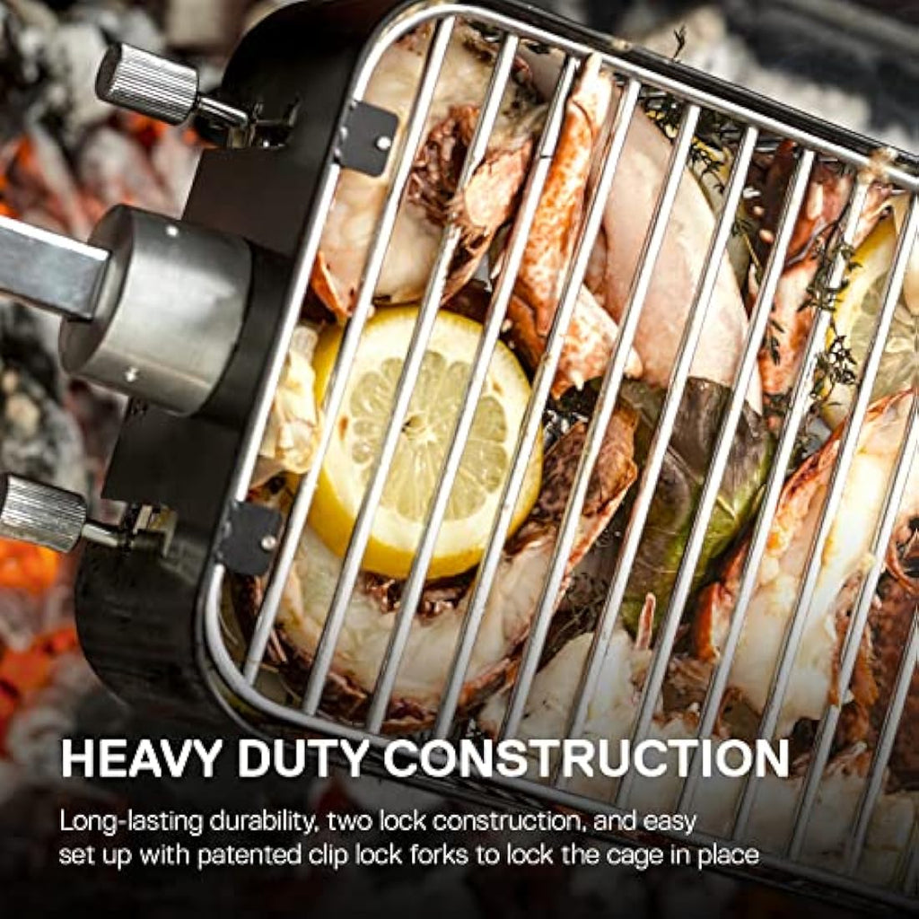 Everdure Rotisserie Basket for Hub and Fusion Grills | Non-Stick Steel