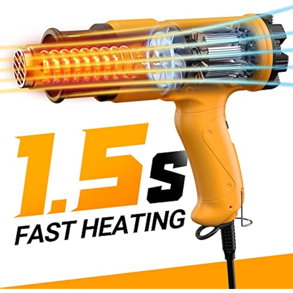 SEEKONE 2000W Professional Heat Gun – Variable Temp Control with 7 Tools