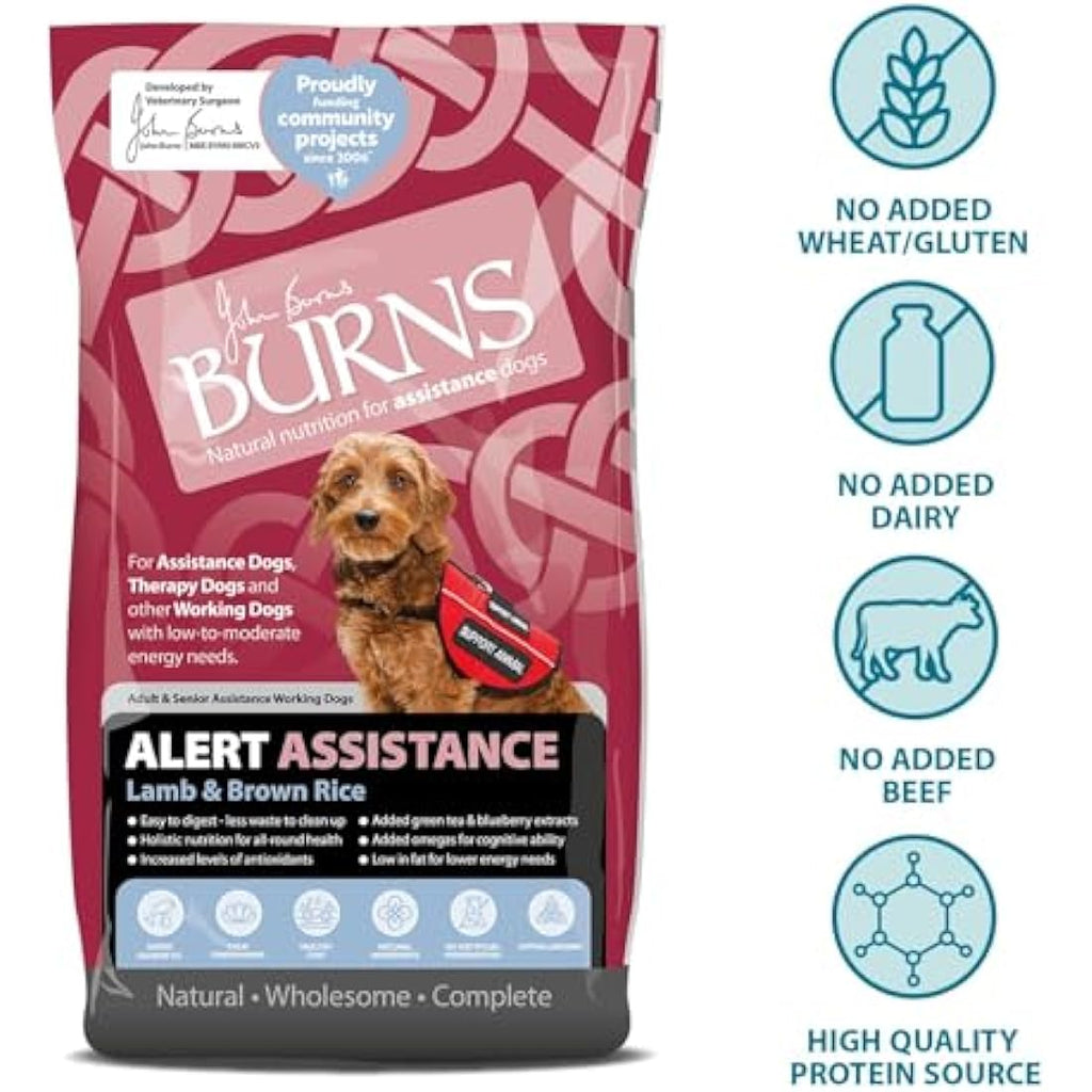 Burns Pet Nutrition Lamb & Brown Rice Hypoallergenic Dry Dog Food 12kg