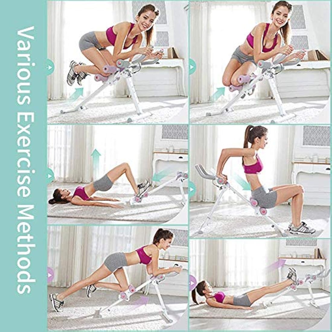 Leikefitness AB9300 Foldable Ab Trainer - Adjustable Full Body Machine