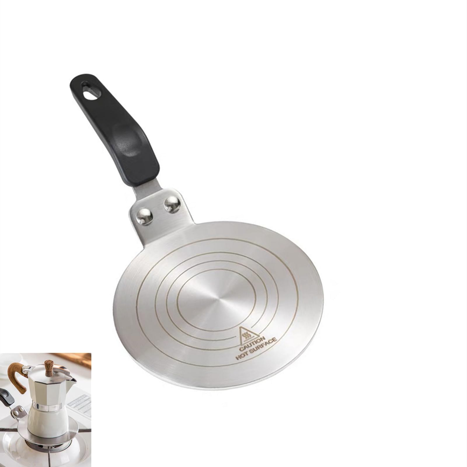 Gocoffun Heat Diffuser Plate | 13cm Stainless Steel Moka Pot Adapter