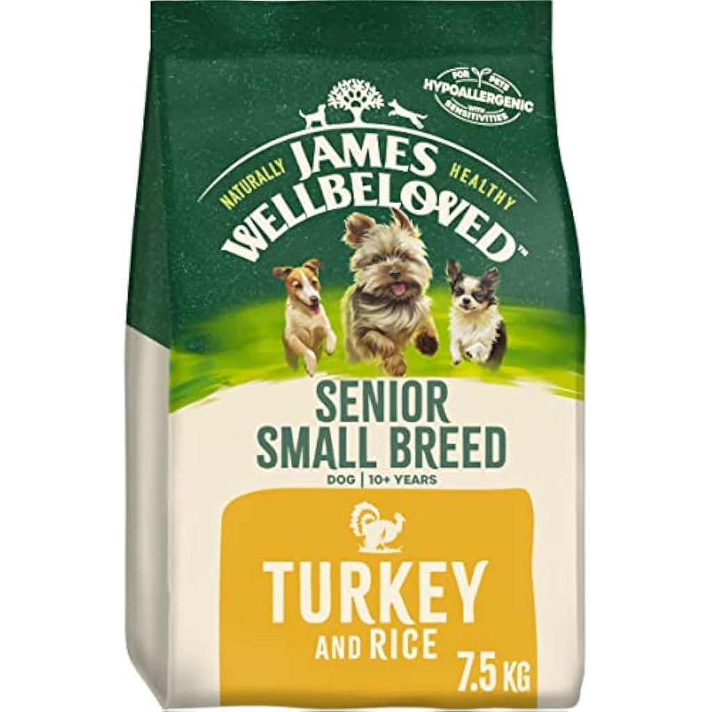James Wellbeloved Senior Small Breed Dog Food - Turkey & Rice, 7.5kg