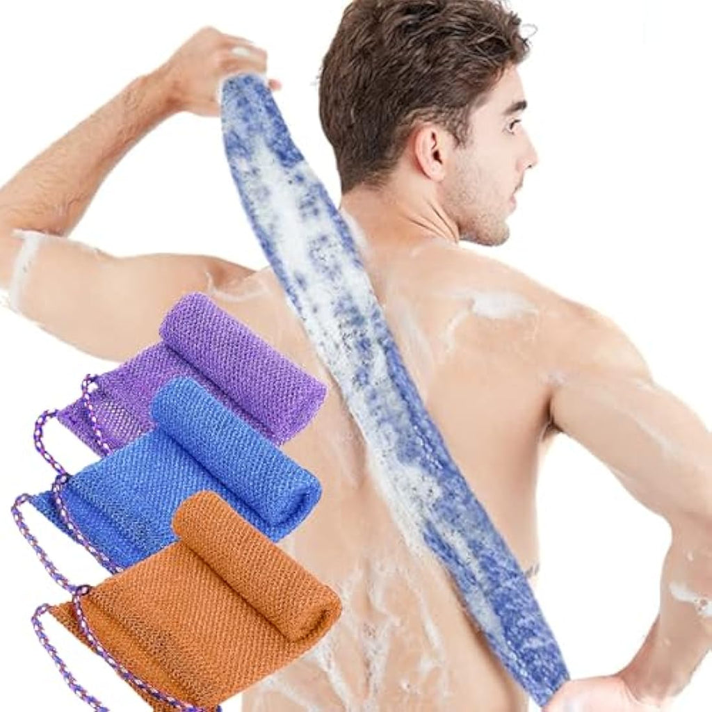 TENQUAN African Exfoliating Net – 3 Pack Nylon Body Scrubber for Shower