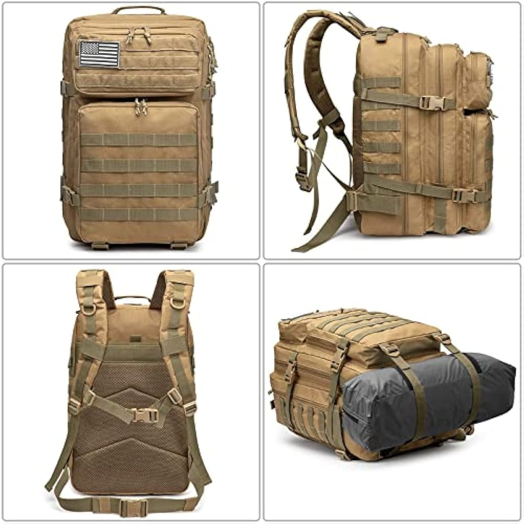 G4Free 40L Tactical Molle Backpack – Durable 1000D Hiking Assault Pack