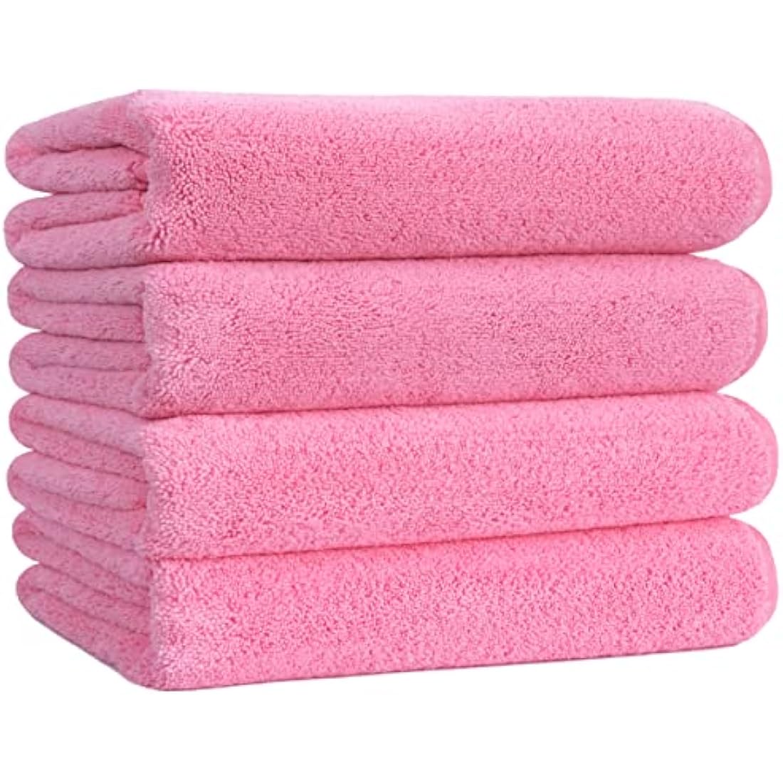 Polyte Quick Dry Microfibre Bath Towels - 76 x 145 cm, 4 Pack (Pink)
