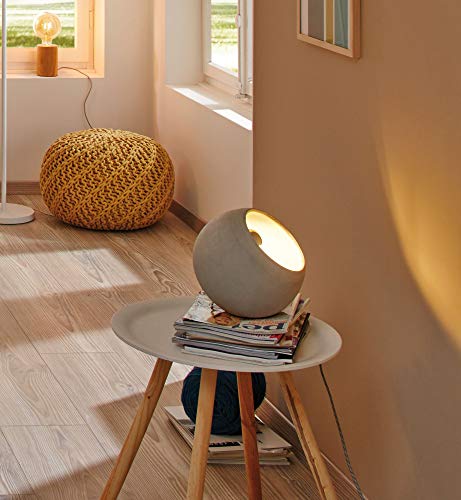 Paulmann Neordic Ingram Table Lamp – Grey Concrete Scandi Bedside Light