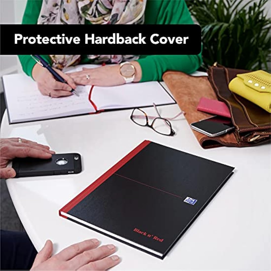 Oxford Black n' Red A4 Hardback Notebook - Lined 192 Pages (Pack of 5)