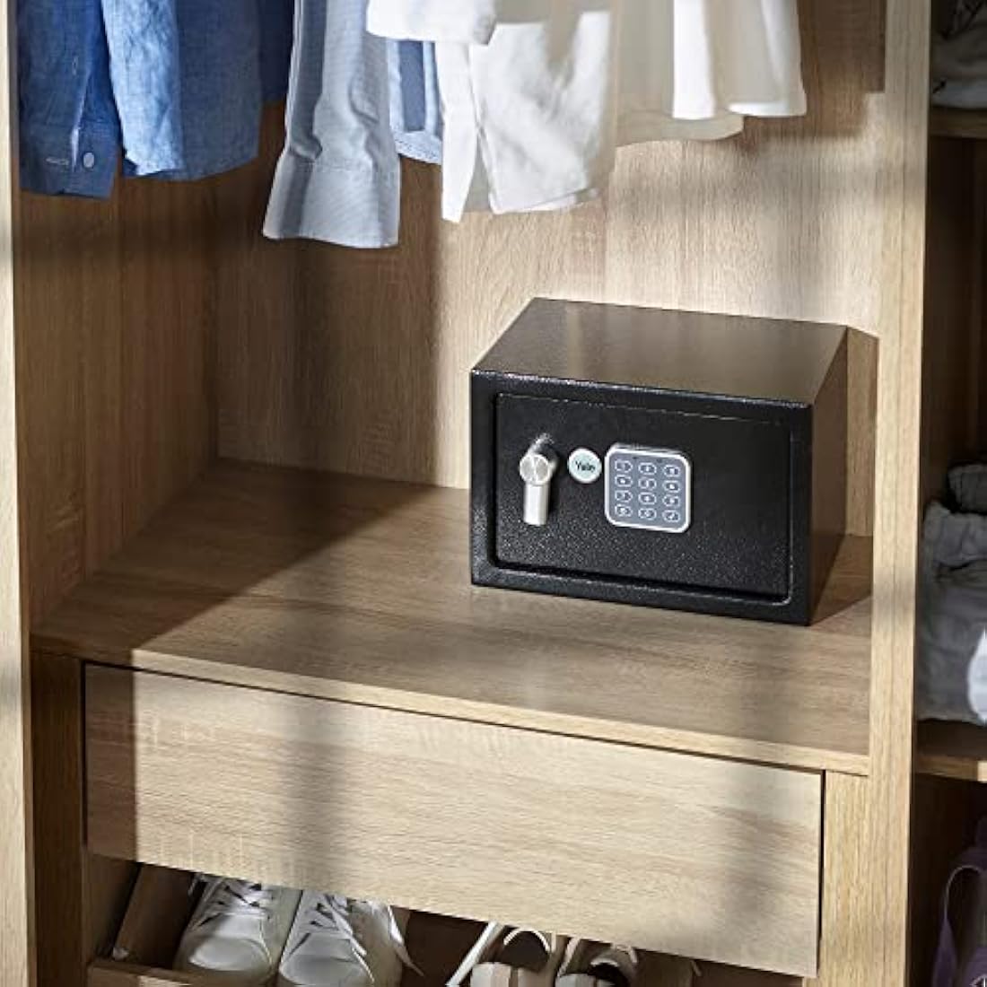 Yale Small Digital Value Safe – Steel Security Box with Keypad Entry