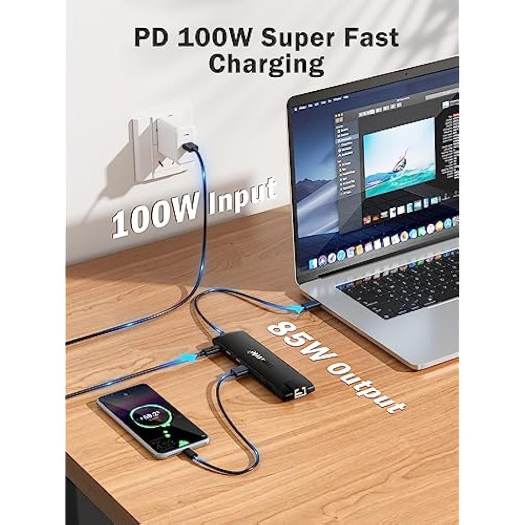 Lemorele 13-in-1 USB-C Docking Station | 4K Dual HDMI, 10Gbps & PD 100W