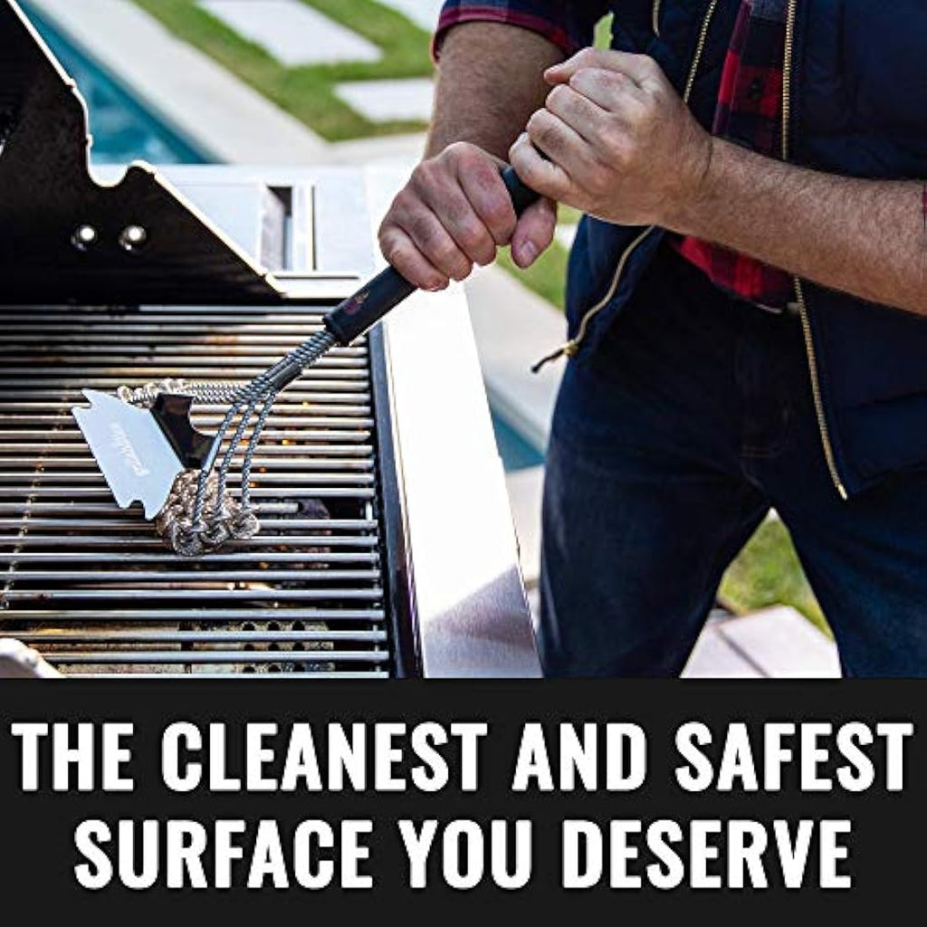 Grillaholics Bristle Free BBQ Brush – 18" Safe Grill Cleaning Tool