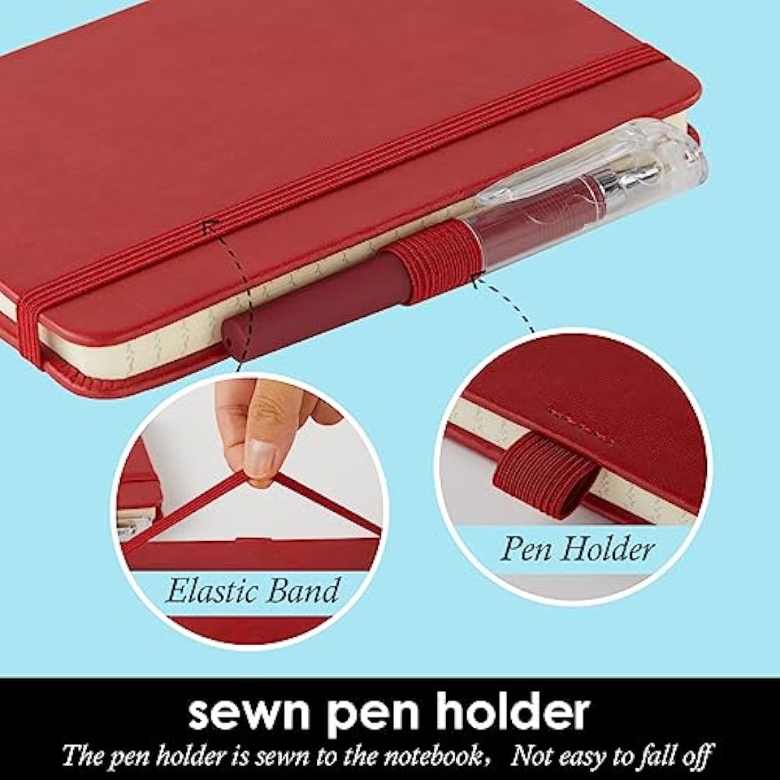 NIRMIRO A6 Pocket Notebook 3-Pack | Waterproof Leather Mini Lined Journal