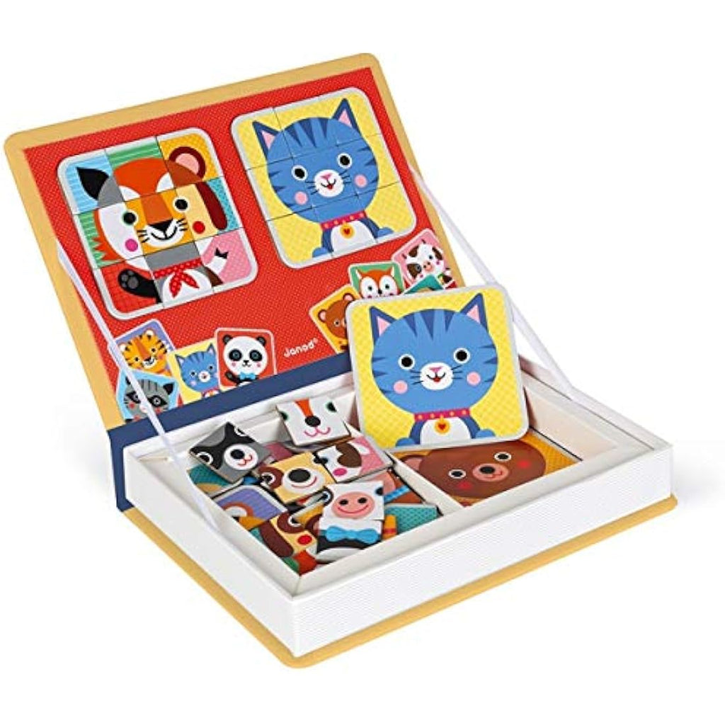 Janod Magnéti'Book Mix & Match Animal Magnetic Educational Game - 72 Pcs
