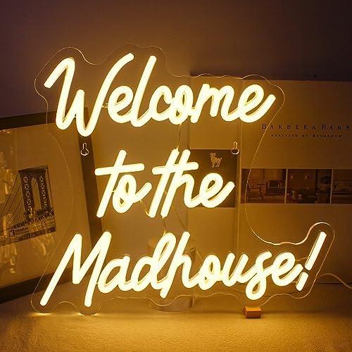 Horseneon Welcome to The Madhouse LED Neon Sign | Acrylic Wall Decor