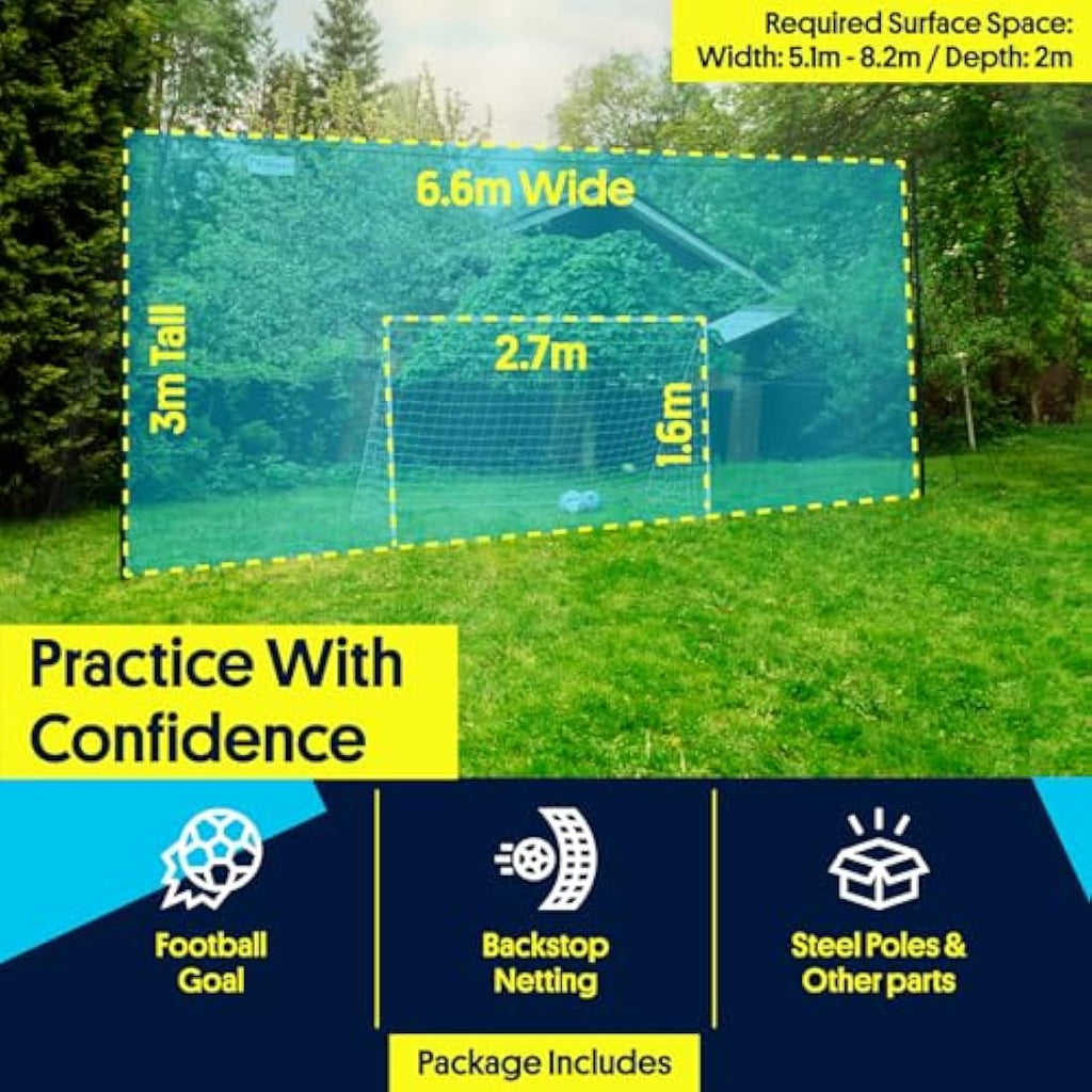 Open Goaaal Football Goal & Backstop Net – Standard Rebounder System