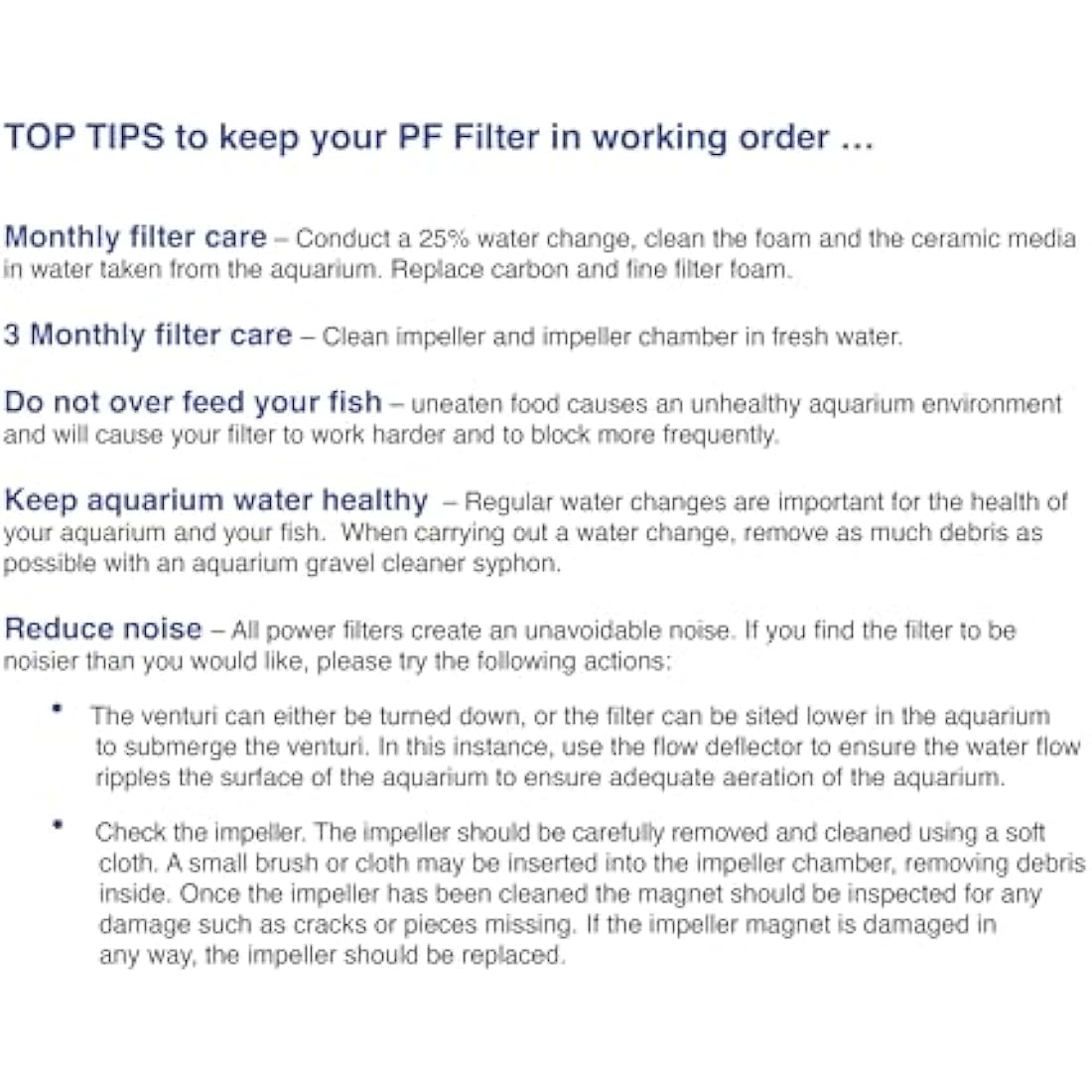 Interpet PF3 Internal Aquarium Filter for Fish Tanks up to 126L