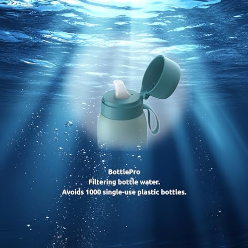 Tappwater BottlePro – 750ml Filtered Stainless Steel Water Bottle (Green)