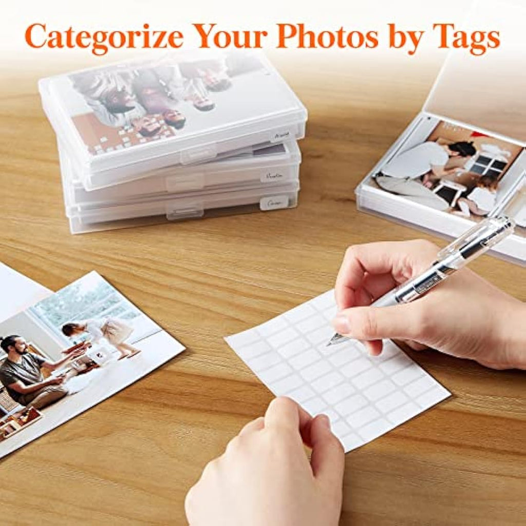 Lifewit 4x6 Photo Storage Box - 36 Inner Cases Clear Plastic Organizer