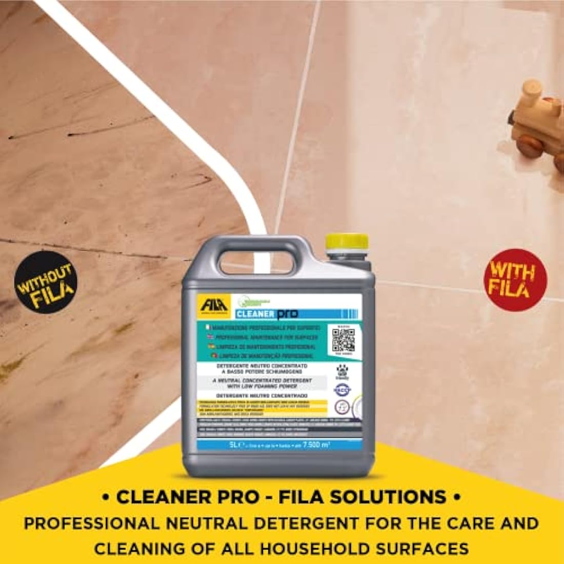 FILA Cleaner Pro Concentrated Neutral Floor Cleaner - 5L Biodegradable
