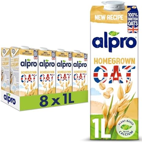 Alpro Oat Drink - Plant-Based Dairy Free Milk Alternative - 1L (Pack of 8)