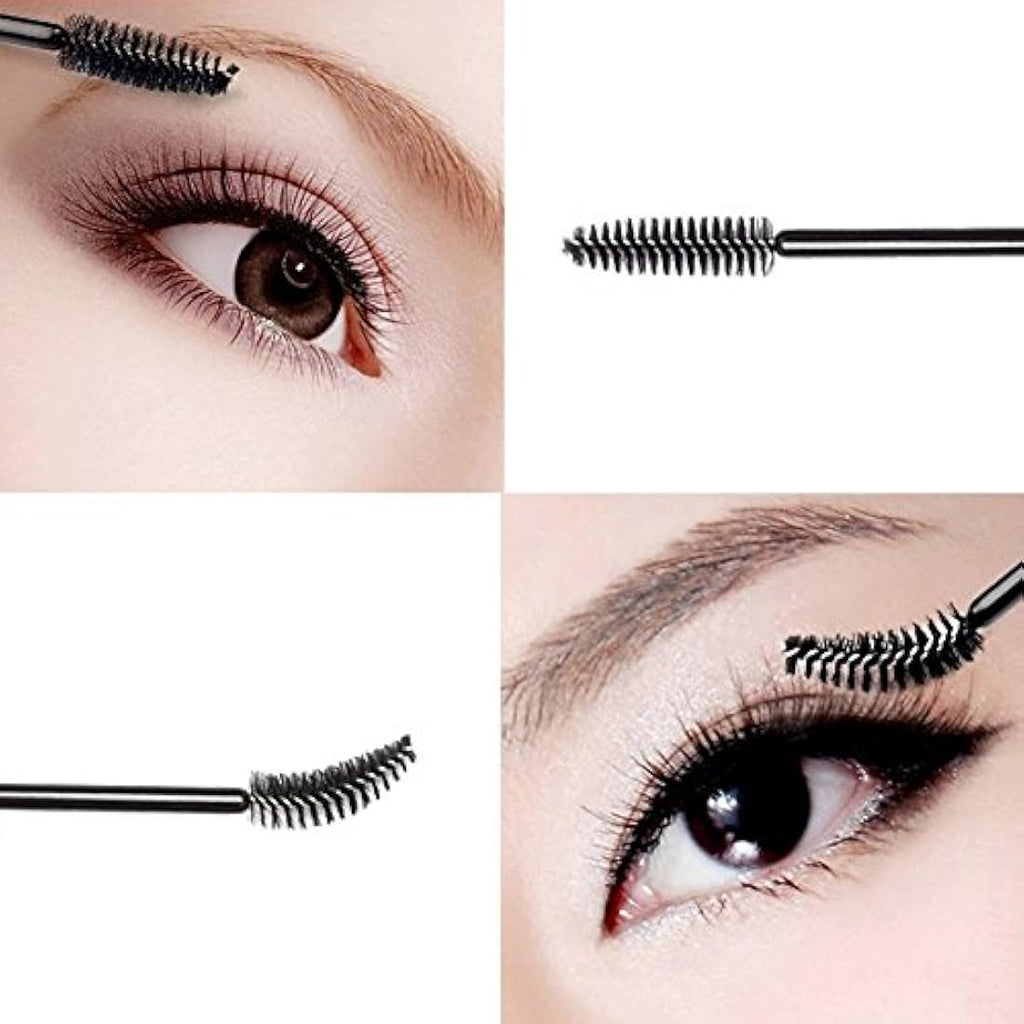 G2PLUS 100 PCS Disposable Mascara Wands – Black Eyelash Spoolie Brushes