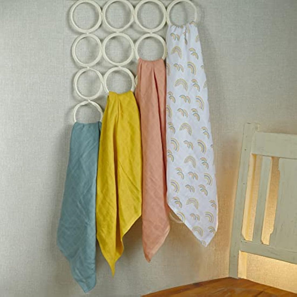 MuslinZ Cotton Muslin Squares - 6 Pack Large 70x70cm Burp Cloths
