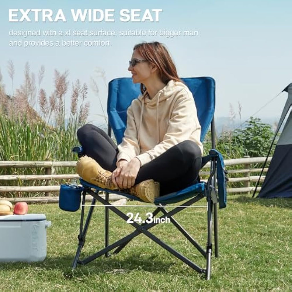 Ever Advanced Oversized Camping Chair | Heavy Duty Lumbar Support