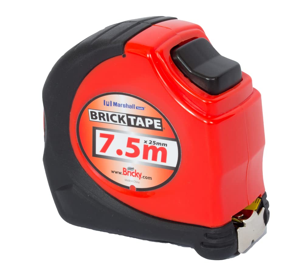 BrickTape 7.5m Measuring Tape - 25mm Wide Heavy Duty Blade
