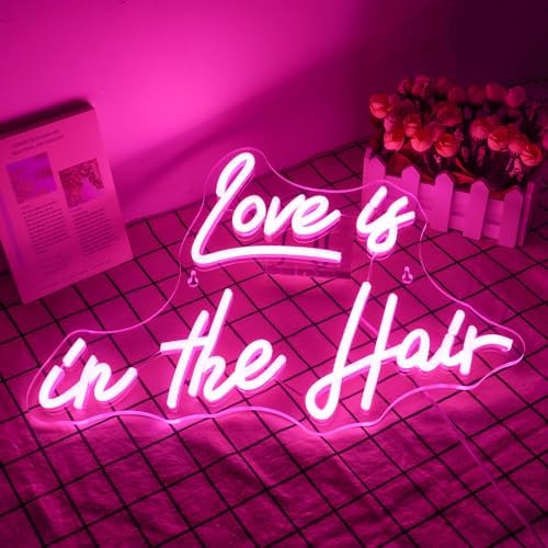 Horseneon Love is in the Hair Neon Sign | USB Dimmable LED Wall Decor