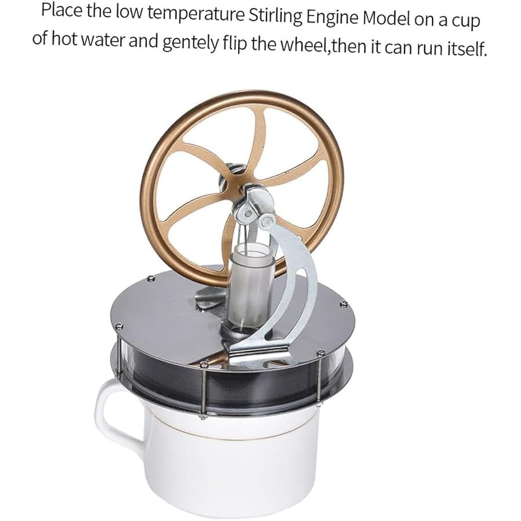 Regun Low Temperature Stirling Engine Model – DIY Steam Heat Physics Toy