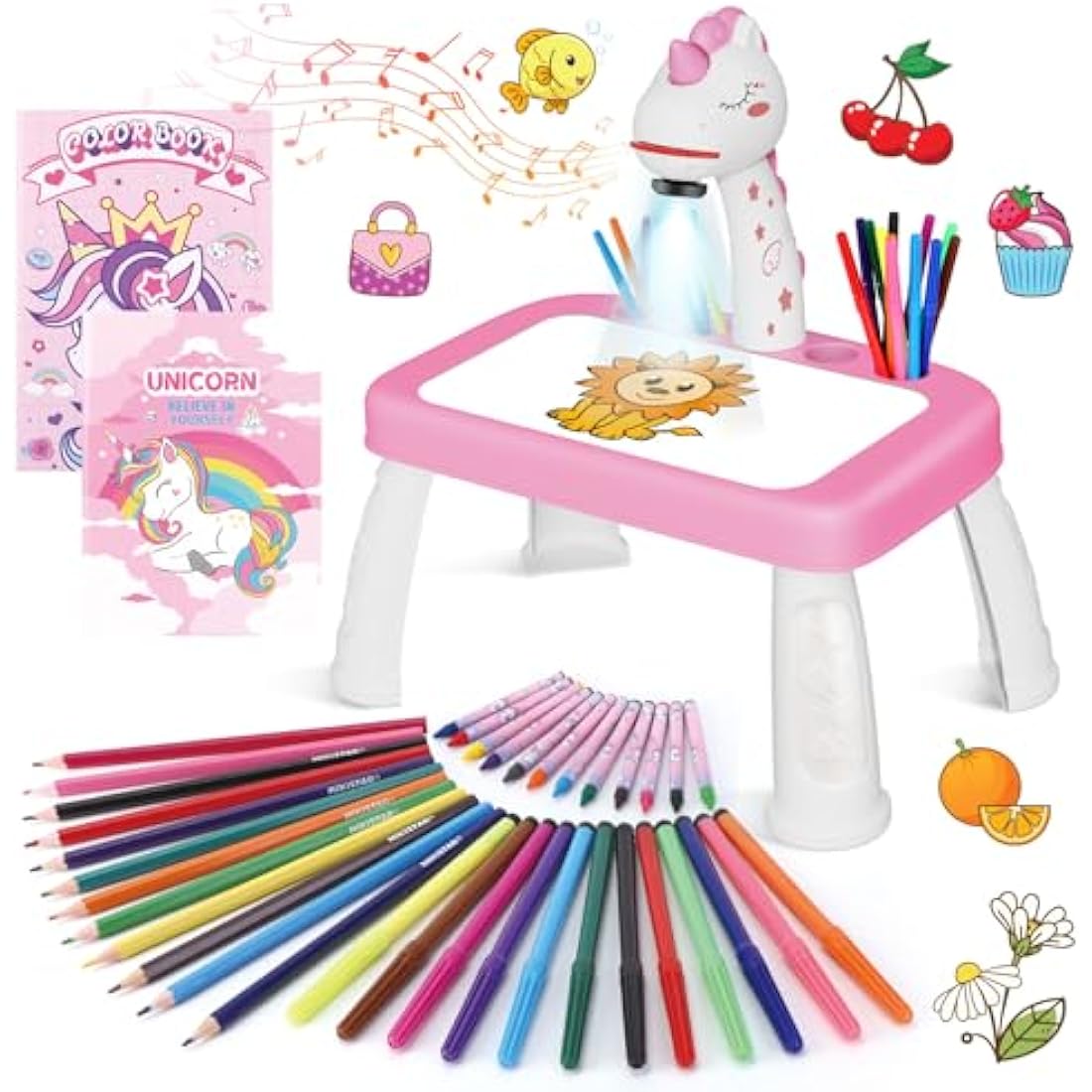 Unicorn Drawing Projector Table for Kids with 72 Patterns