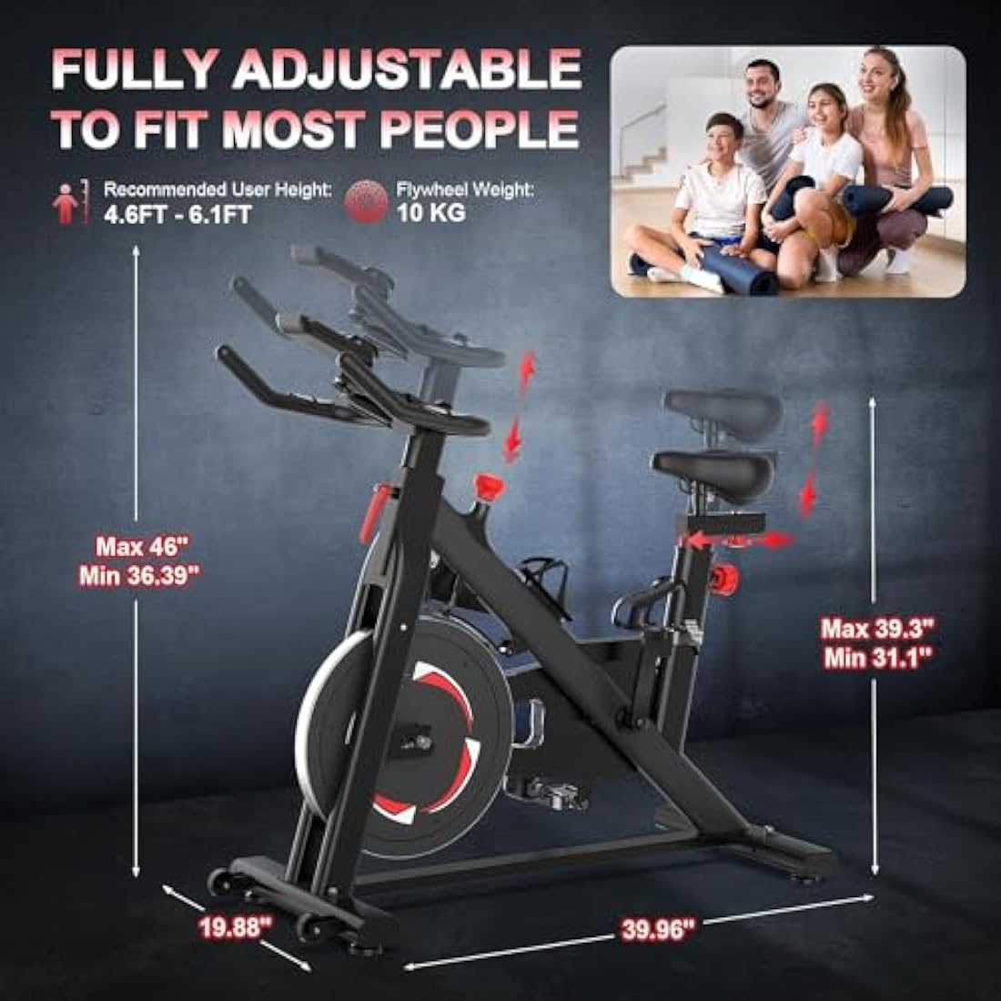 Dripex Magnetic Exercise Bike | Quiet Indoor Cycling Stationary Bike