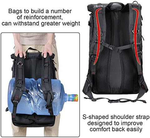 Kiepoar 40L Hiking Backpack | Waterproof 3-in-1 Travel Bag with Shoe Pocket