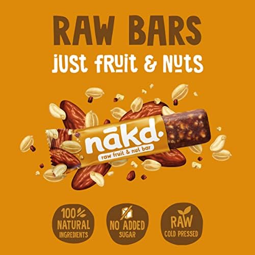 Nakd Peanut Delight Fruit & Nut Bars - Vegan & Gluten Free - 18 x 35g