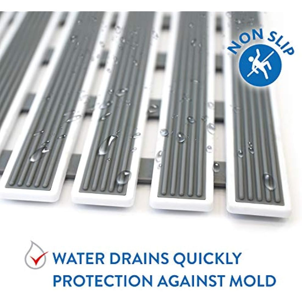 Tatkraft Bond Non-Slip Bath Mat – Fast Drying Shower Mat with Suction Cups