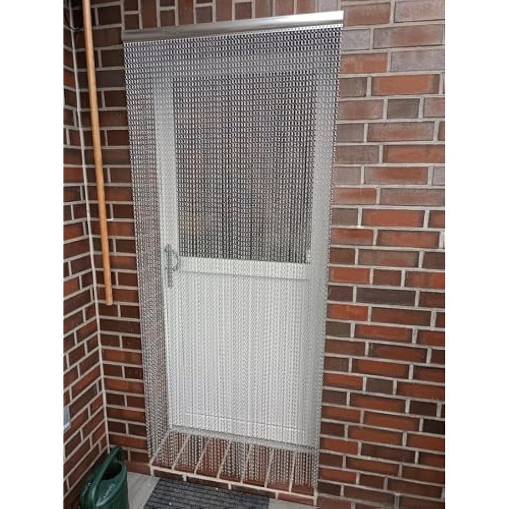 Chawniao Aluminium Fly Door Chain Curtain - 90x200cm Metal Insect Screen