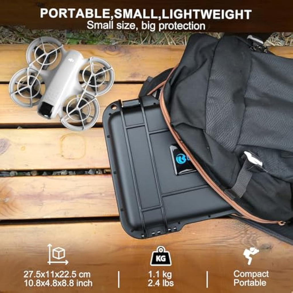 Lekufee Waterproof Hard Case for DJI Neo Drone Fly More Combo | IP67